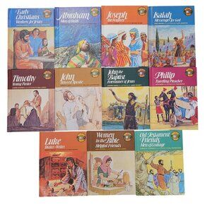 11 Vintage 1970s Broadman Bible Story Books Childrens Religious Set Home Decor
